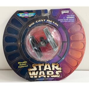 Galoob Micro Machines Star Wars TIE Fighter Die-Cast Metal Grey Vintage 66260